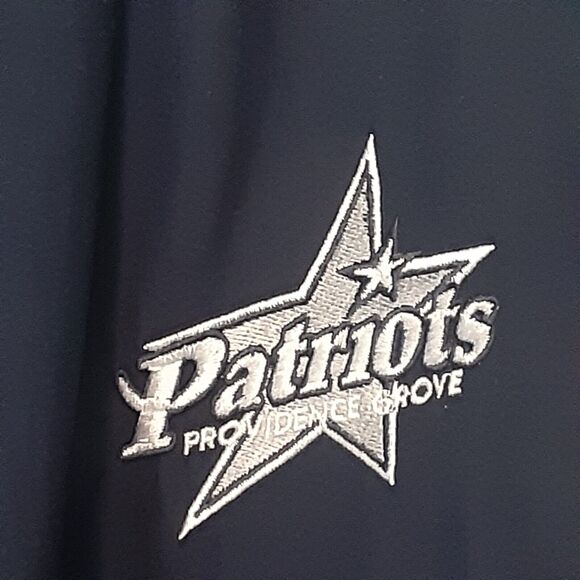 Patriots Providence Grove Russell Adult Mens XL Blue V Neck Windbreaker Jacket - Picture 2 of 9
